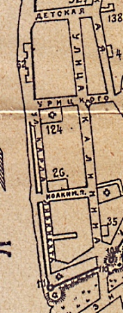 Фрагмент плана Пскова 1928 года